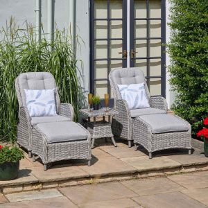 St Tropez Stone 5 Piece Recliner Set